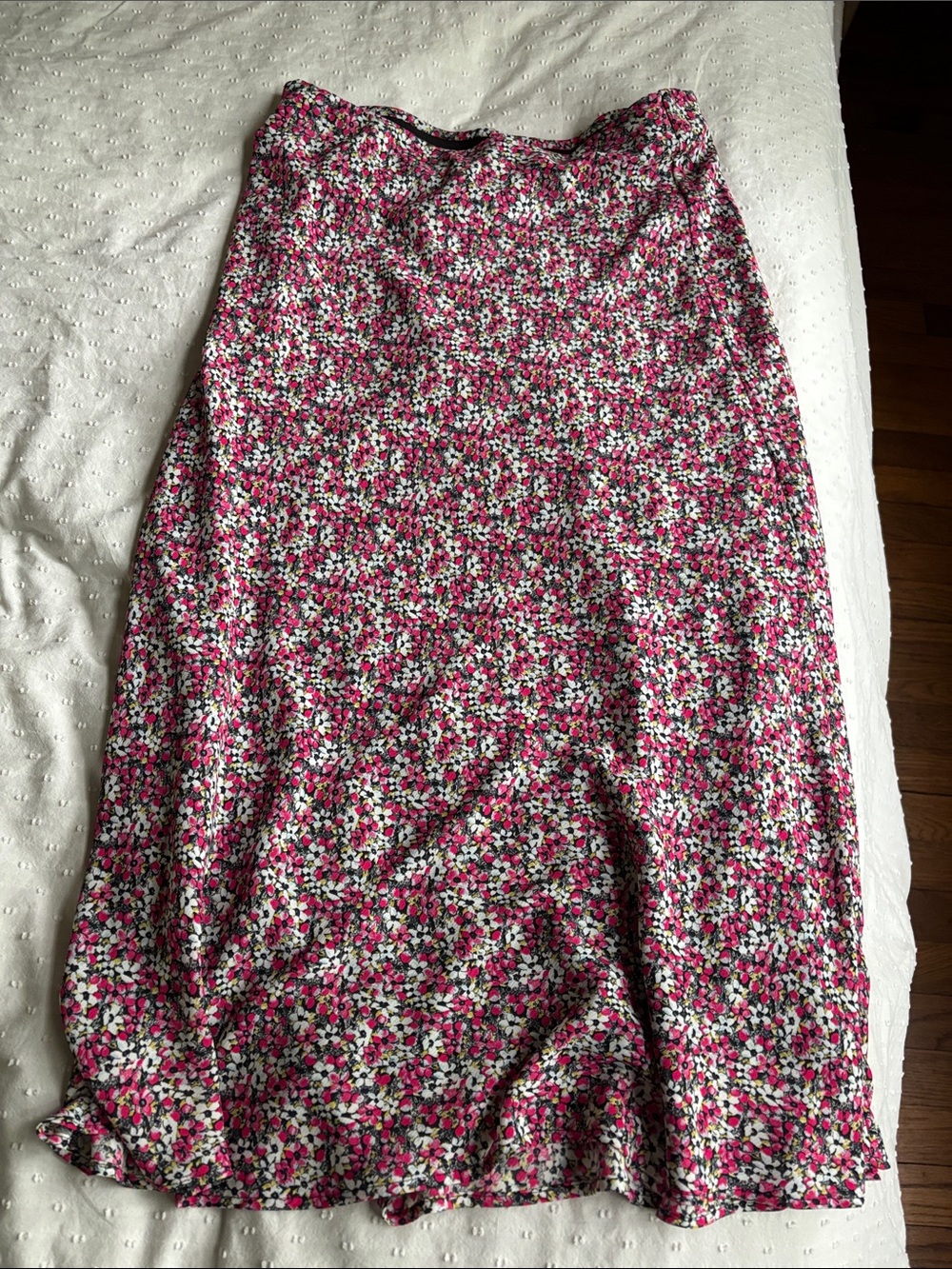 Gorgeous Banana Republic Silky Pink Red Floral Midi Skirt